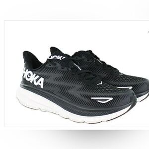 Hoka Clifton 9 Black Running Shoes/ size 9.5